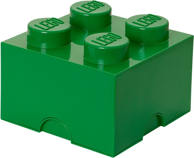 LEGO Úložný box 25x25x18 cm tmavozelená
